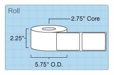 2.25 in X 3 in Hobart Scale Label 1000 per Roll