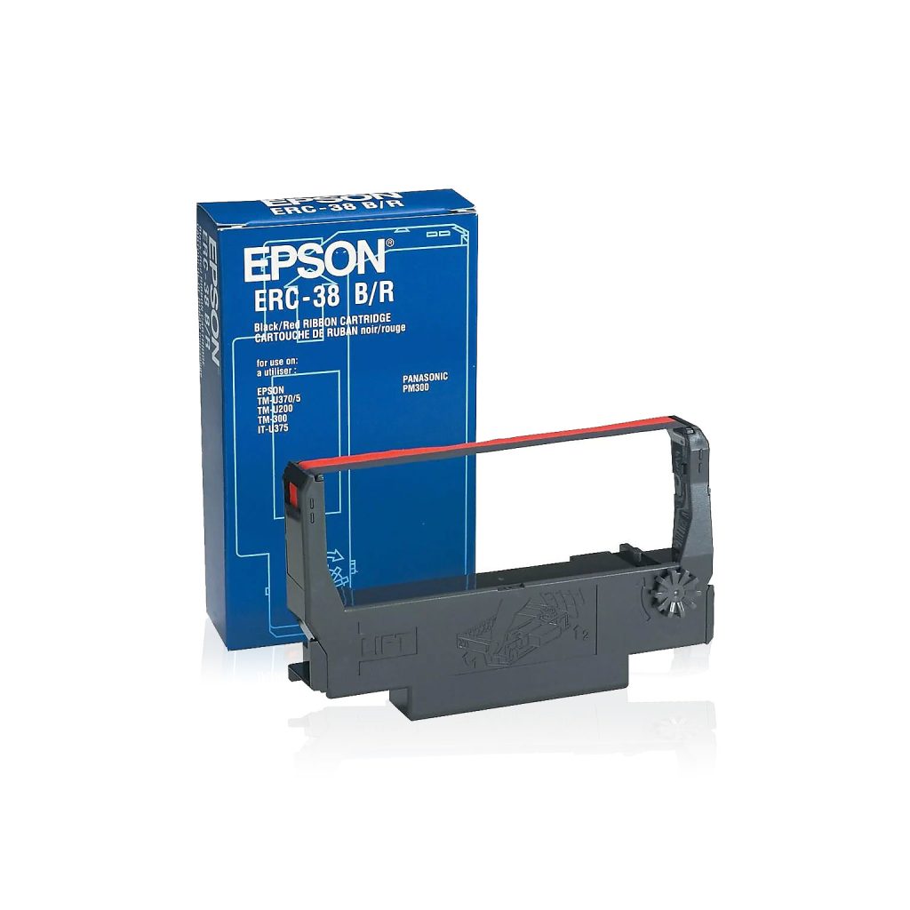 Epson Brand ERC-38 Black and Red Printer Ribbons