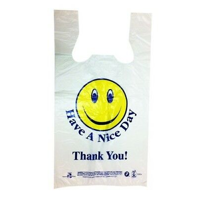 smiley face plastic bag